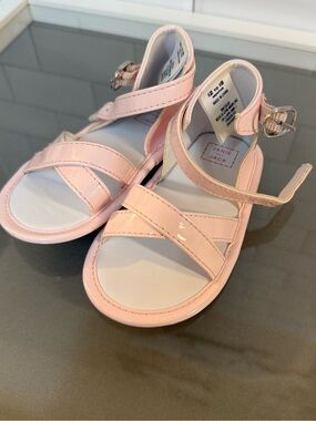 Janie and Jack Baby Pink Patent Sandals